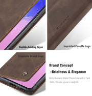 For Galaxy A91 / S10 Lite CaseMe Multifunctional Horizontal Flip Leather Case, with Card Slot & Holder & Wallet(Coffee)