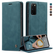 For Galaxy S20 CaseMe Multifunctional Horizontal Flip Leather Case, with Card Slot & Holder & Wallet(Blue)