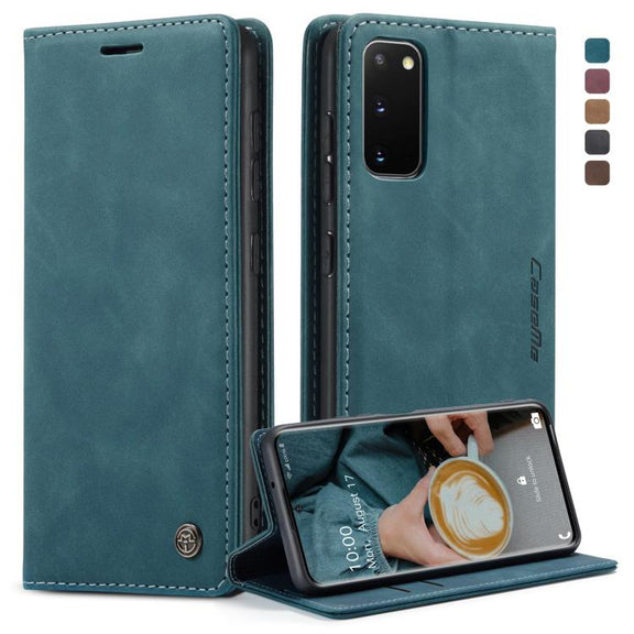 For Galaxy S20 CaseMe Multifunctional Horizontal Flip Leather Case, with Card Slot & Holder & Wallet(Blue)