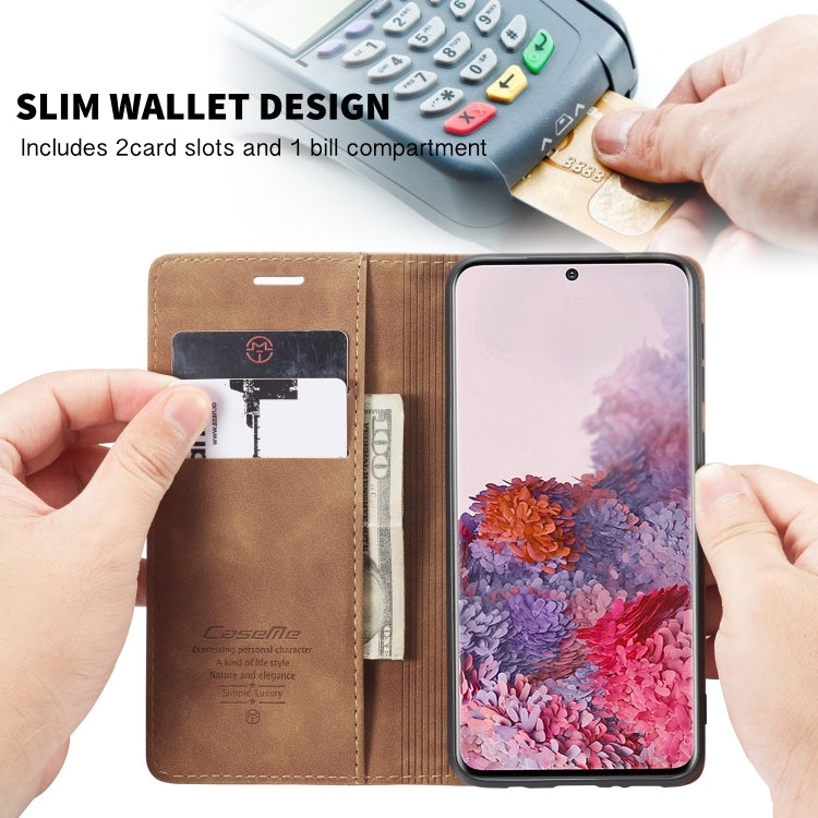 For Galaxy S20 Plus CaseMe Multifunctional Horizontal Flip Leather Case, with Card Slot & Holder & Wallet(Brown) - Galaxy Phone Cases by CaseMe | Online Shopping South Africa | PMC Jewellery | Buy Now Pay Later Mobicred