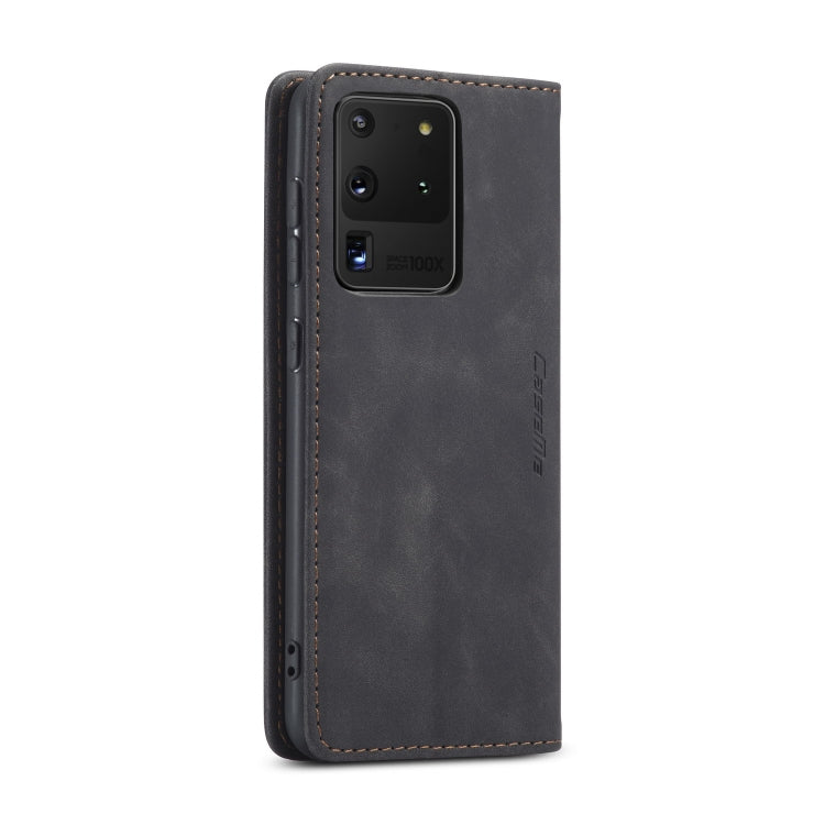 For Galaxy S20 Ultra CaseMe Multifunctional Horizontal Flip Leather Case, with Card Slot & Holder & Wallet(Black)