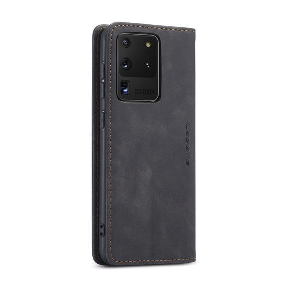 For Galaxy S20 Ultra CaseMe Multifunctional Horizontal Flip Leather Case, with Card Slot & Holder & Wallet(Black)
