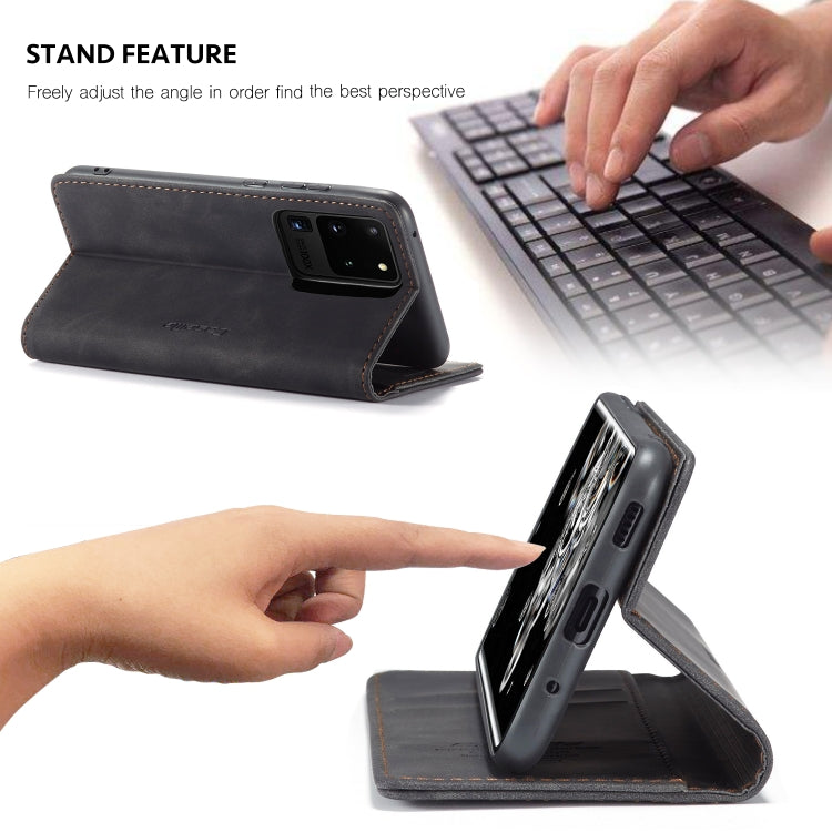 For Galaxy S20 Ultra CaseMe Multifunctional Horizontal Flip Leather Case, with Card Slot & Holder & Wallet(Black)
