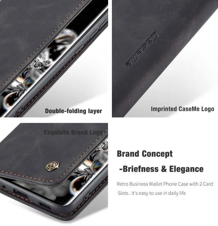 For Galaxy S20 Ultra CaseMe Multifunctional Horizontal Flip Leather Case, with Card Slot & Holder & Wallet(Black)