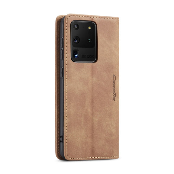 For Galaxy S20 Ultra CaseMe Multifunctional Horizontal Flip Leather Case, with Card Slot & Holder & Wallet(Brown)