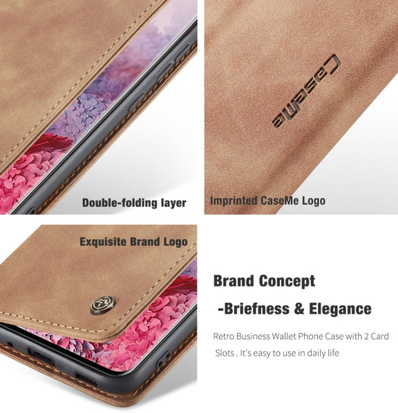 For Galaxy S20 Ultra CaseMe Multifunctional Horizontal Flip Leather Case, with Card Slot & Holder & Wallet(Brown)