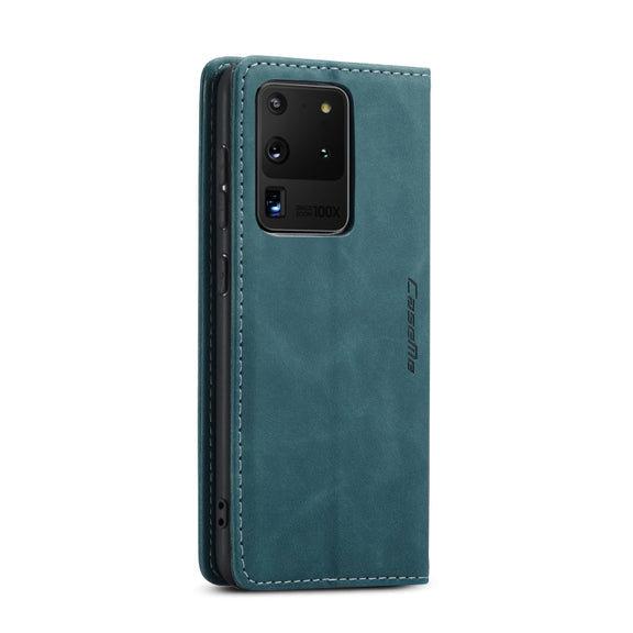 For Galaxy S20 Ultra CaseMe Multifunctional Horizontal Flip Leather Case, with Card Slot & Holder & Wallet(Blue)