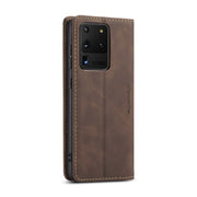 For Galaxy S20 Ultra CaseMe Multifunctional Horizontal Flip Leather Case, with Card Slot & Holder & Wallet(Coffee)