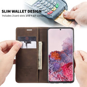 For Galaxy S20 Ultra CaseMe Multifunctional Horizontal Flip Leather Case, with Card Slot & Holder & Wallet(Coffee)