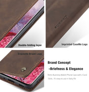 For Galaxy S20 Ultra CaseMe Multifunctional Horizontal Flip Leather Case, with Card Slot & Holder & Wallet(Coffee)
