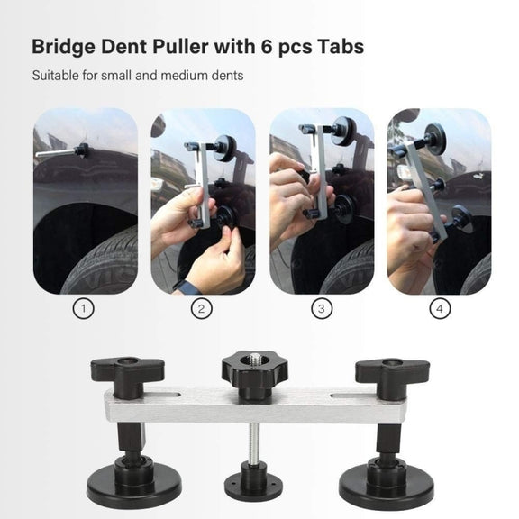 D3 96 in 1 Car Paintless Dent Dings Repair Lifter Tools Kit, Plug Type:UK Plug