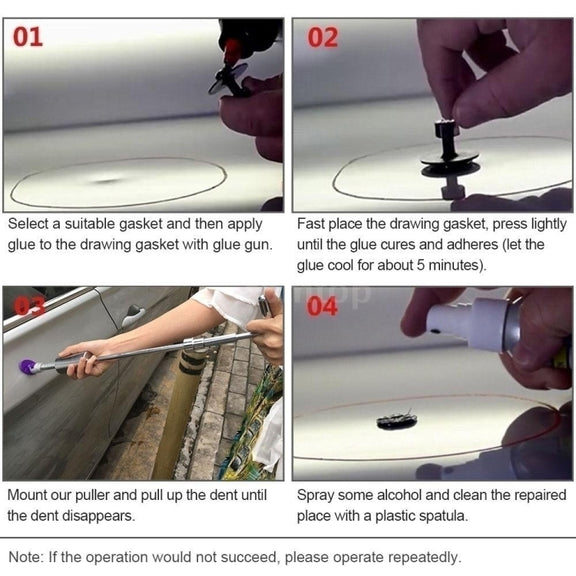 D3 96 in 1 Car Paintless Dent Dings Repair Lifter Tools Kit, Plug Type:UK Plug