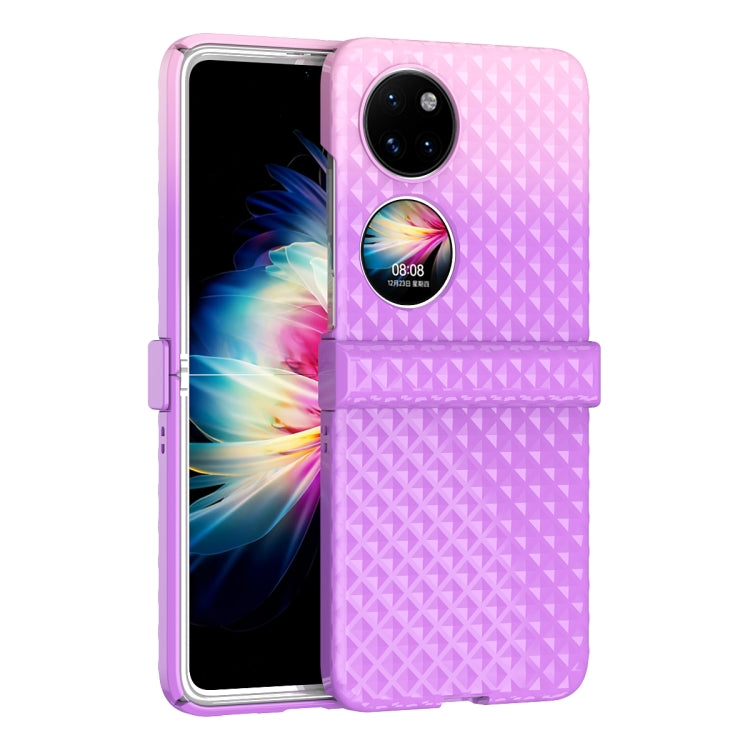 For Huawei P50 Pocket Rainbow Gradient Hinge Shockproof Phone Case(Purple Pink) - Huawei Cases by PMC TechLife | Online Shopping South Africa | PMC TechLife | Buy Now Pay Later Mobicred