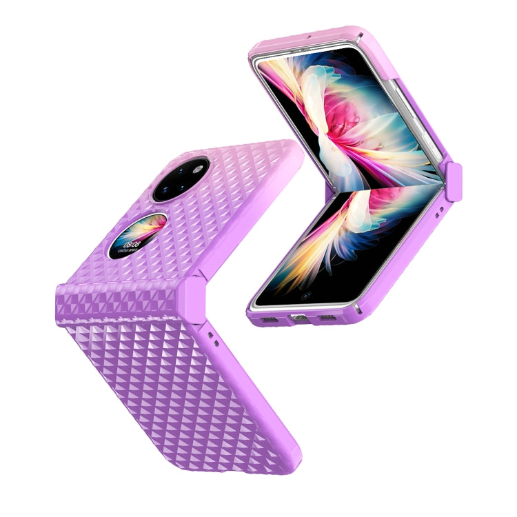 For Huawei P50 Pocket Rainbow Gradient Hinge Shockproof Phone Case(Purple Pink) - Huawei Cases by PMC TechLife | Online Shopping South Africa | PMC TechLife | Buy Now Pay Later Mobicred