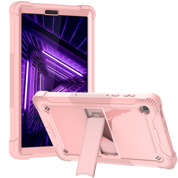 For Lenovo Tab M10 Plus X606 10.3 inch Silicone + PC Holder Shockproof Tablet Case(Rose Gold) - Lenovo by PMC TechLife | Online Shopping South Africa | PMC TechLife | Buy Now Pay Later Mobicred