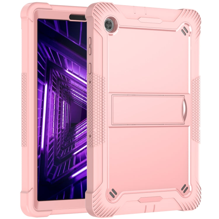 For Lenovo Tab M10 Plus X606 10.3 inch Silicone + PC Holder Shockproof Tablet Case(Rose Gold) - Lenovo by PMC TechLife | Online Shopping South Africa | PMC TechLife | Buy Now Pay Later Mobicred