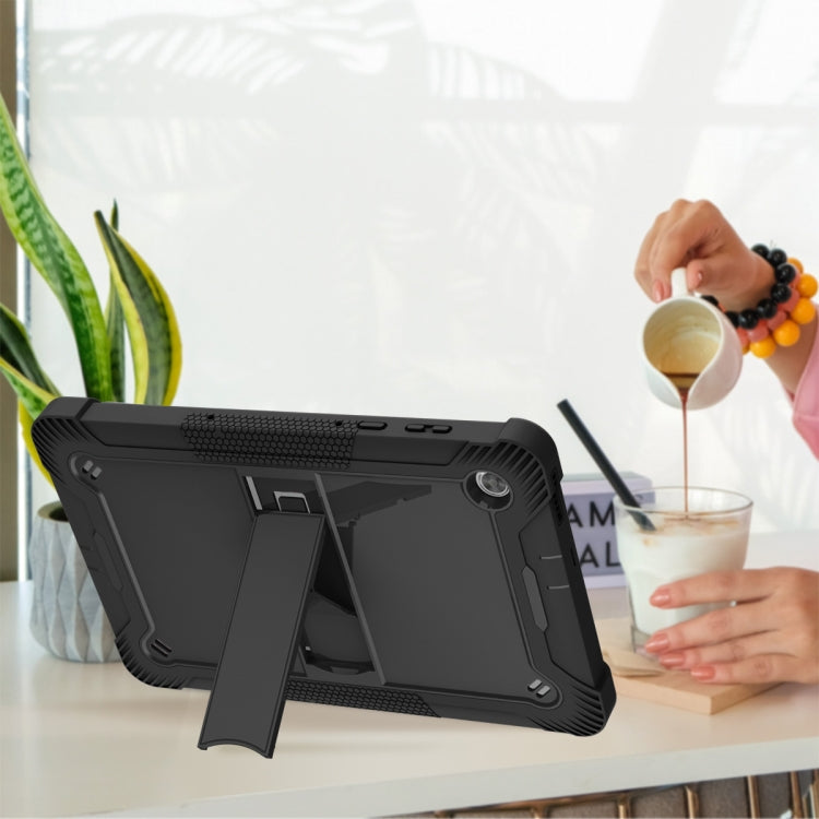 For Lenovo Tab M10 Plus X606 10.3 inch Silicone + PC Holder Shockproof Tablet Case(Black) - Lenovo by PMC TechLife | Online Shopping South Africa | PMC TechLife | Buy Now Pay Later Mobicred