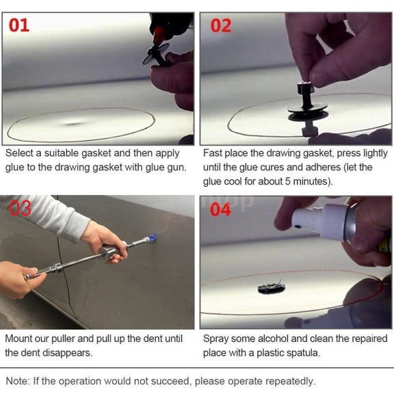 N1 76 in 1 Car Paintless Dent Removal Fender Damage Repair Puller Lifter, Plug Type:US Plug