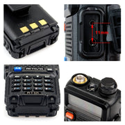 RETEVIS RT5R EU Frequency 144-146MHz & 430-440MHz Handheld Two Way Radio Walkie Talkie(Black)