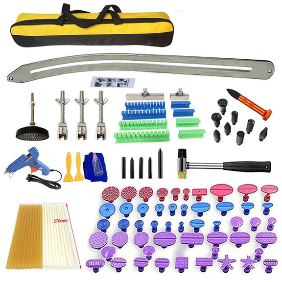 N10 117 in 1 Car Paintless Dent Removal Fender Damage Repair Puller Lifter, Plug Type:UK Plug
