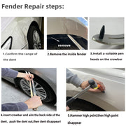 N10 117 in 1 Car Paintless Dent Removal Fender Damage Repair Puller Lifter, Plug Type:UK Plug