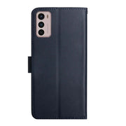 For Motorola Moto G42 Genuine Leather Fingerprint-proof Horizontal Flip Phone Case(Blue)