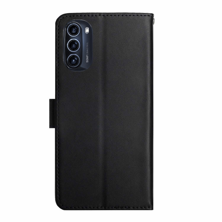 For Motorola Moto G52J 5G Genuine Leather Fingerprint-proof Horizontal Flip Phone Case(Black) - Motorola Cases by PMC TechLife | Online Shopping South Africa | PMC TechLife | Buy Now Pay Later Mobicred