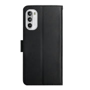 For Motorola Moto G71S Genuine Leather Fingerprint-proof Horizontal Flip Phone Case(Black)
