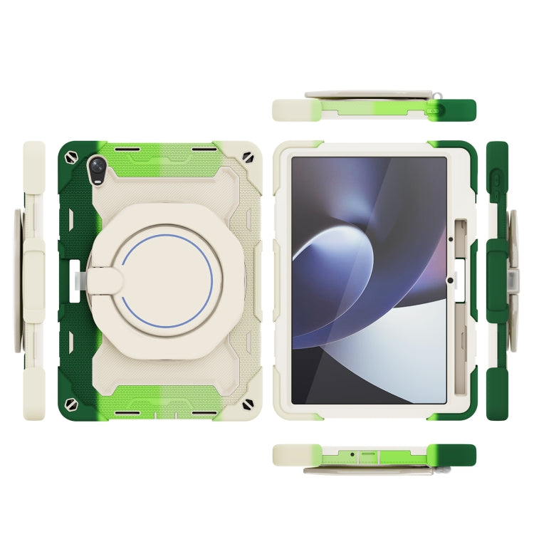 For OPPO Pad Armor Contrast Color Silicone + PC Tablet Case(Colorful Green) - OPPO by PMC TechLife | Online Shopping South Africa | PMC TechLife | Buy Now Pay Later Mobicred