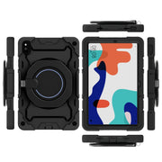 For Huawei MatePad 10.4 Armor Contrast Color Silicone + PC Tablet Case(Black)