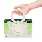 For Huawei MatePad 10.4 Armor Contrast Color Silicone + PC Tablet Case(Colorful Green)
