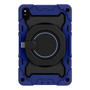 For Honor V6/Tablet V7 Armor Contrast Color Silicone + PC Tablet Case(Navy Blue)