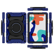 For Honor V6/Tablet V7 Armor Contrast Color Silicone + PC Tablet Case(Navy Blue)