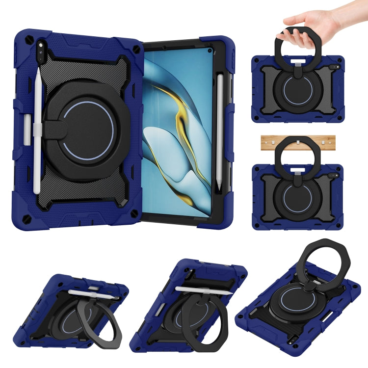 For Huawei Matepad Pro 10.8 Armor Contrast Color Silicone + PC Tablet Case(Navy Blue) - Huawei by PMC TechLife | Online Shopping South Africa | PMC TechLife | Buy Now Pay Later Mobicred