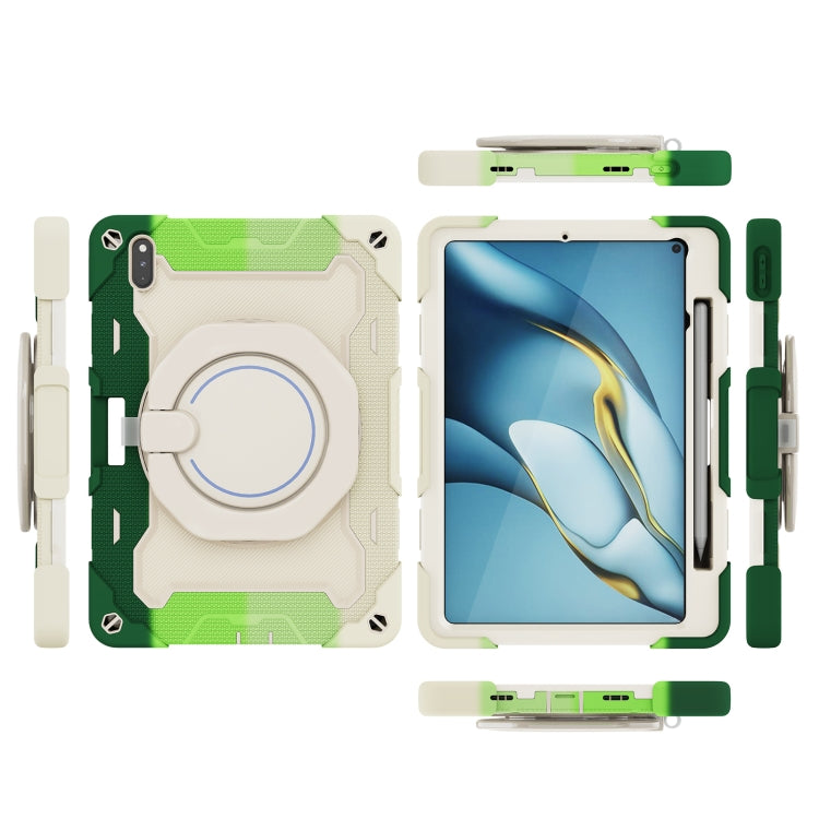 For Huawei Matepad Pro 10.8 Armor Contrast Color Silicone + PC Tablet Case(Colorful Green) - Huawei by PMC TechLife | Online Shopping South Africa | PMC TechLife | Buy Now Pay Later Mobicred