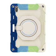 For Huawei Matepad Pro 10.8 Armor Contrast Color Silicone + PC Tablet Case(Colorful Blue)