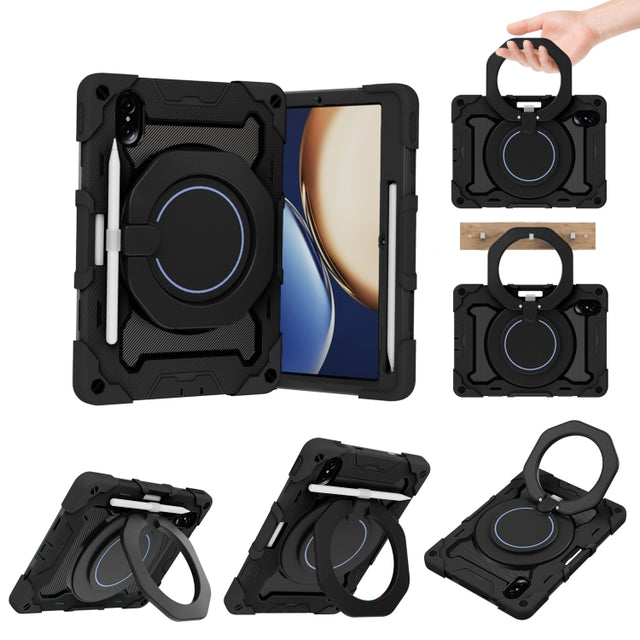 For Honor Tablet V7 Pro Armor Contrast Color Silicone + PC Tablet Case(Black) - Honor by PMC TechLife | Online Shopping South Africa | PMC TechLife | Buy Now Pay Later Mobicred
