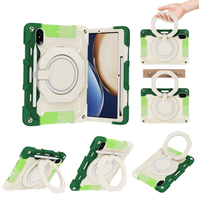 For Honor Tablet V7 Pro Armor Contrast Color Silicone + PC Tablet Case(Colorful Green) - Honor by PMC TechLife | Online Shopping South Africa | PMC TechLife | Buy Now Pay Later Mobicred