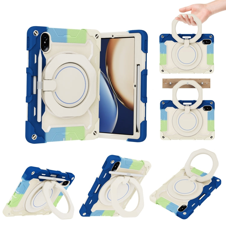 For Honor Tablet V7 Pro Armor Contrast Color Silicone + PC Tablet Case(Colorful Blue) - Honor by PMC TechLife | Online Shopping South Africa | PMC TechLife | Buy Now Pay Later Mobicred