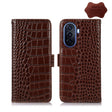 For Huawei Enjoy 50 CN / nova Y70 Plus / Y70 4G CN Crocodile Top Layer Cowhide Leather Phone Case(Brown) - Huawei Cases by PMC TechLife | Online Shopping South Africa | PMC TechLife | Buy Now Pay Later Mobicred