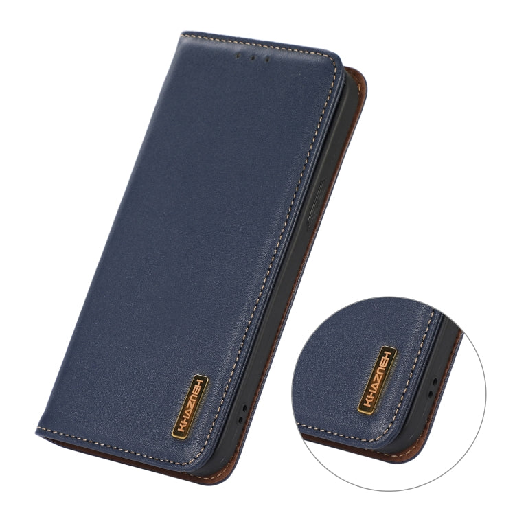 For Huawei Enjoy 50 CN / nova Y70 Plus / Y70 4G CN KHAZNEH Nappa Top Layer Cowhide Leather Phone Case(Blue) - Huawei Cases by PMC TechLife | Online Shopping South Africa | PMC TechLife | Buy Now Pay Later Mobicred