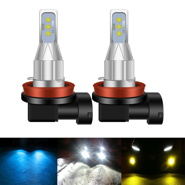 1 Pair H8 DC 12V-24V 12W 1800LM Car LED Fog Light(Ice Blue Light)