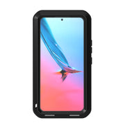 For Samsung Galaxy S22  LOVE MEI Metal Shockproof Water-resistant Dustproof Protective Phone Case with Glass(Red)