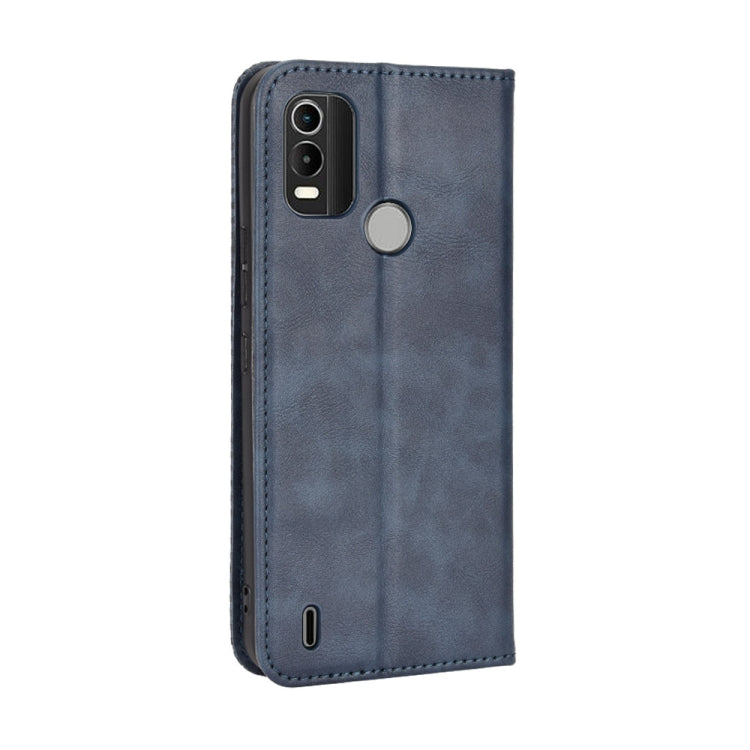 For Nokia C21 Plus Magnetic Buckle Retro Crazy Horse Leather Phone Case(Blue) - Nokia Cases by PMC TechLife | Online Shopping South Africa | PMC TechLife