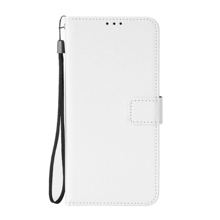 For Blackview A50 Diamond Texture Leather Phone Case(White) - More Brand by PMC TechLife | Online Shopping South Africa | PMC TechLife
