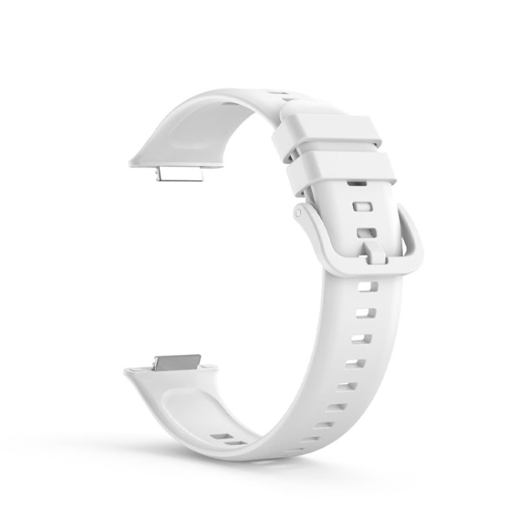 For Huawei Watch Fit 2 Solid Color Silicone Watch Band (White)