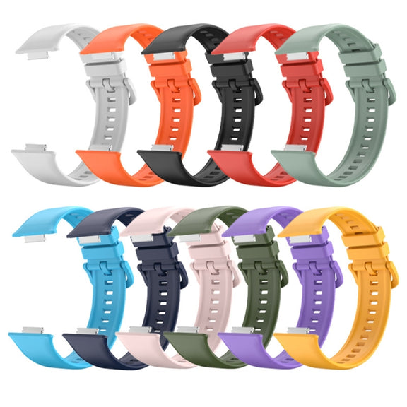 For Huawei Watch Fit 2 Solid Color Silicone Watch Band (White)