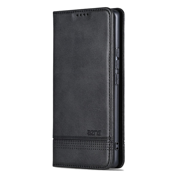 For vivo X100 AZNS Magnetic Calf Texture Leather Phone Case(Black)