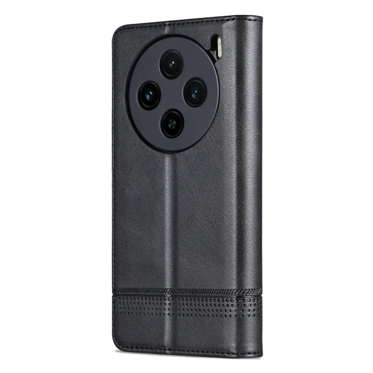 For vivo X100 AZNS Magnetic Calf Texture Leather Phone Case(Black) - free shipping - PMC Jewellery - Order now!