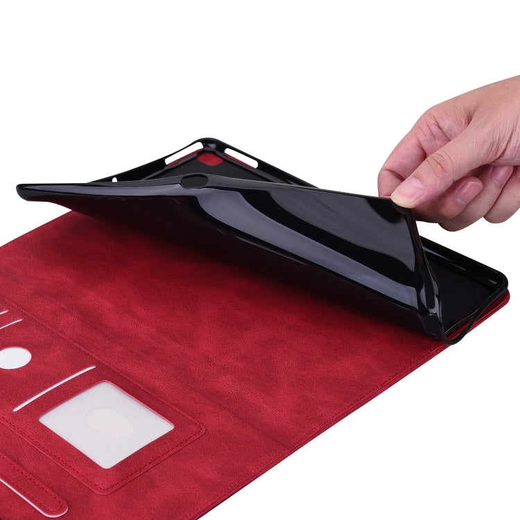 For Lenovo Tab M10 10.1 3rd Gen Butterfly Flower Embossed Leather Tablet Case(Red) - Lenovo by PMC TechLife | Online Shopping South Africa | PMC TechLife | Buy Now Pay Later Mobicred